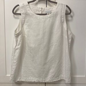 Essential White Linen Shell